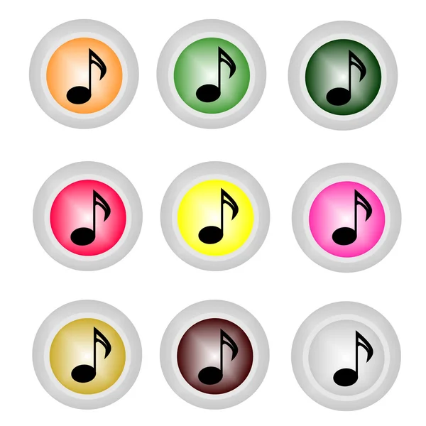 Music icon, vector illustration. Flat design style — Stock Vector