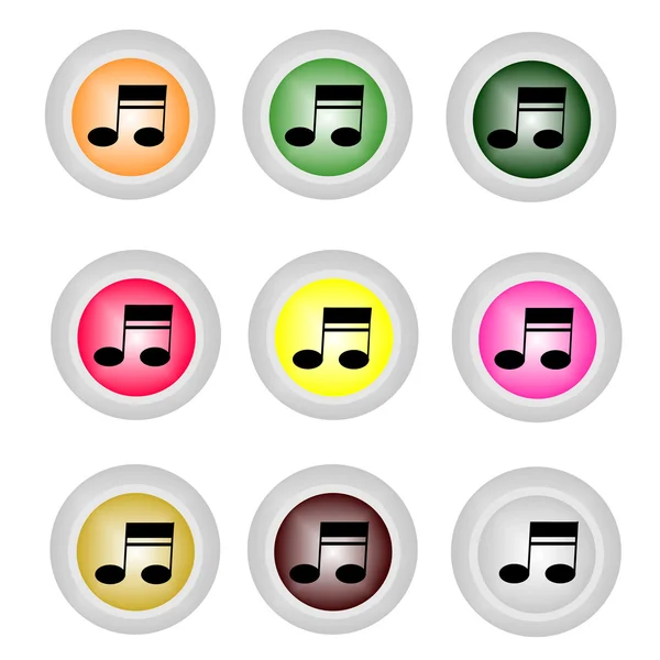 Music icon, vector illustration. Flat design style — Stock Vector