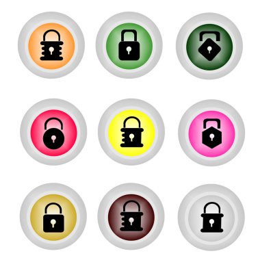 Icons set - vektör kilitler