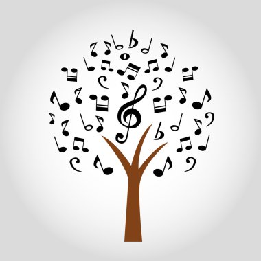 Müzik ağaç - vektör çizim