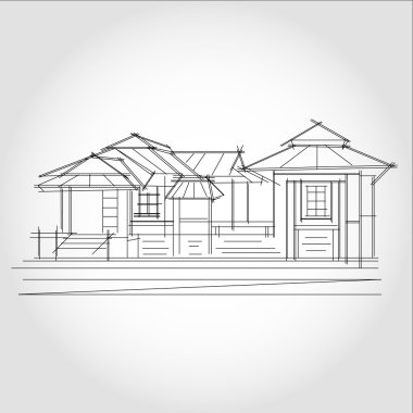 3D render ev tel çerçeve. Beyaz arka plan.