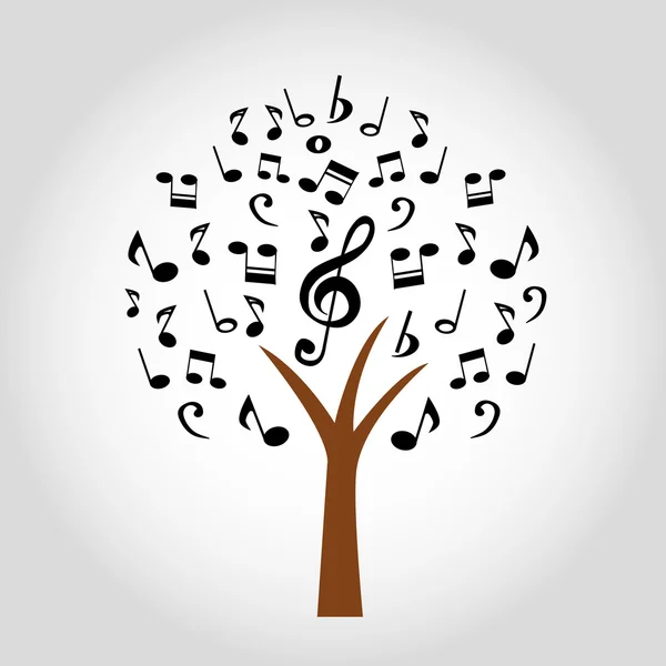 Music tree - Vector illustration — Stock Vector