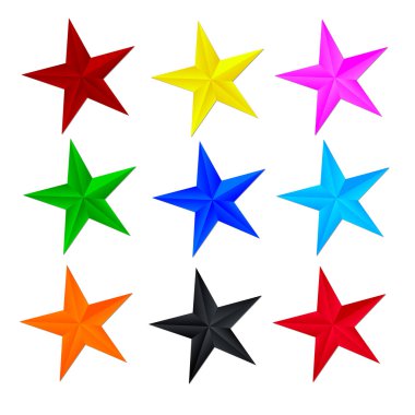 Beyaz bir arka plan üzerinde star