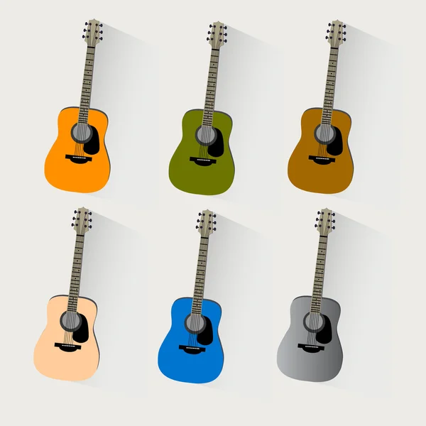 Guitarras vetoriais — Vetor de Stock