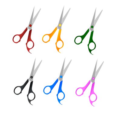 Makas simgesi beyaza izole edildi