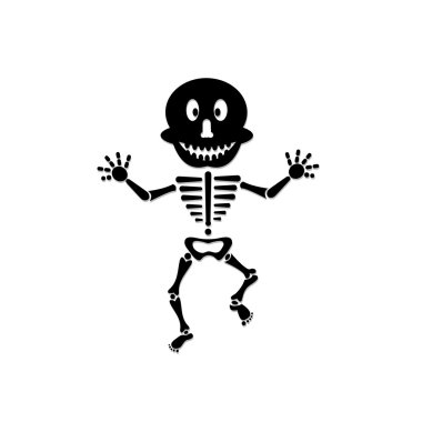 iskelet, düz tasarım, vektör