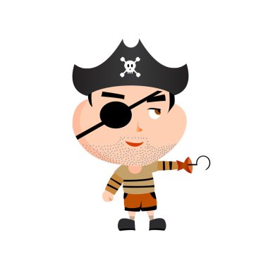 Çizgi film korsan, vektör