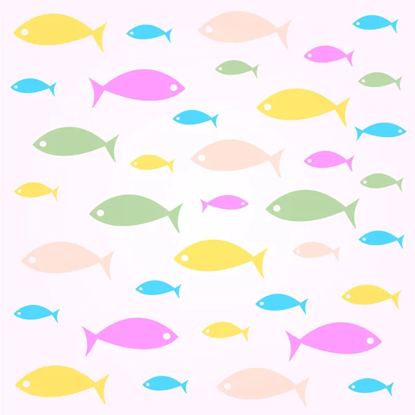 Achtergrond vis, vectorillustratie — Stockvector