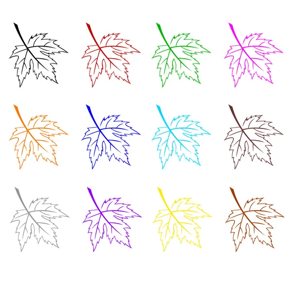 Vector leaf op witte achtergrond — Stockvector