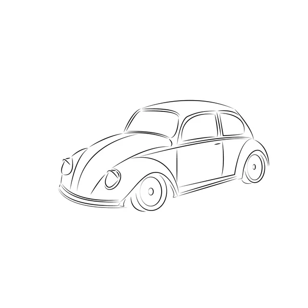 Dibujo de coche Vintage — Vector de stock