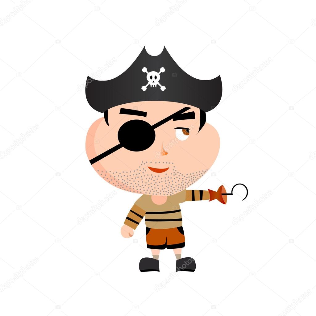 Cartoon pirate, vector
