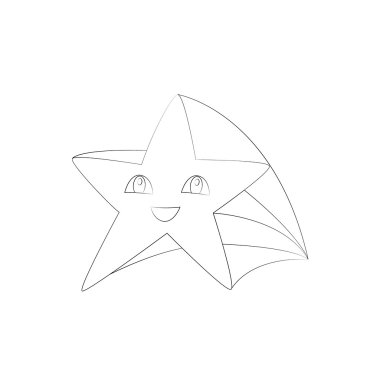 sevimli çizgi yıldız kümesi. vektör tasarım öğeleri.