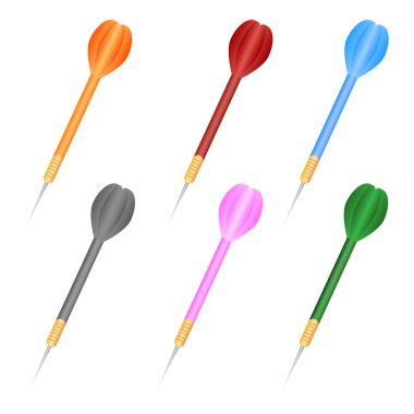 Renkli Dart izole kümesi