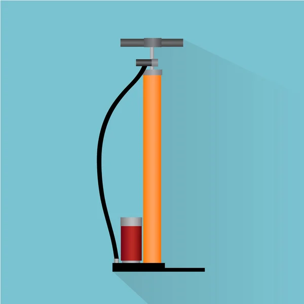 Obraz strony rower pompy, ikona stylu płaski — Wektor stockowy