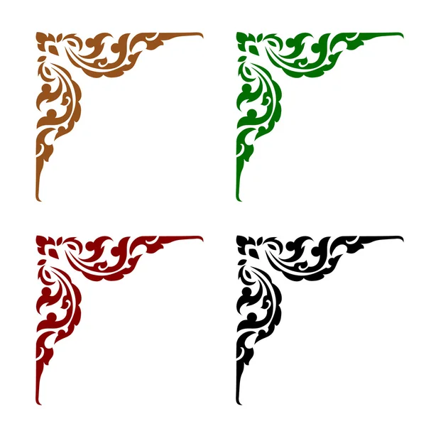 Line Thai sanat desenli vektör çizimi