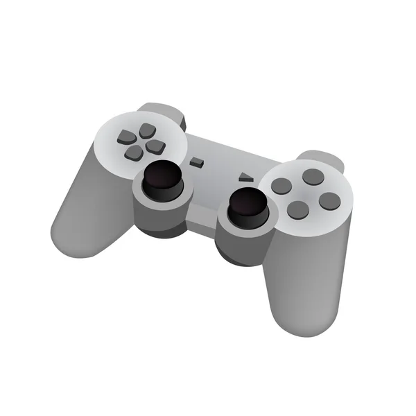 Manette de jeu sur fond blanc. Vecteur . — Image vectorielle