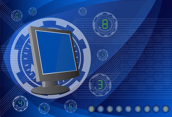 Monitorear las tecnologías de fondo . — Archivo Imágenes Vectoriales