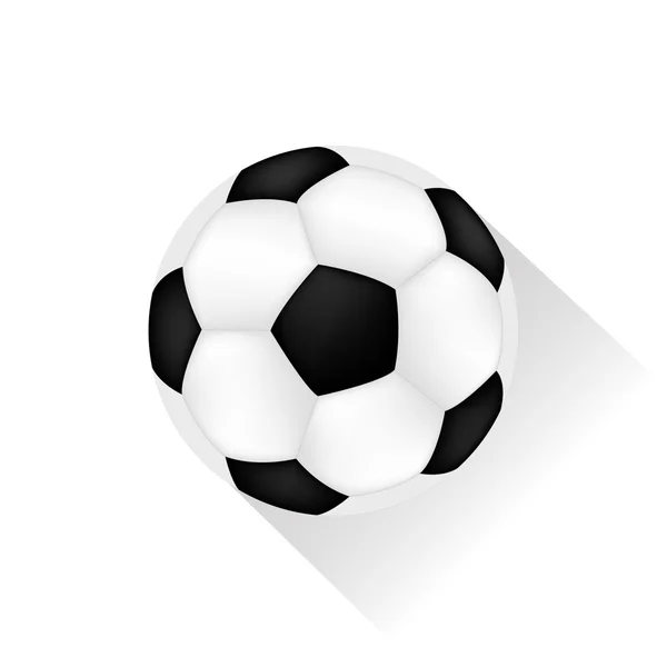 Bola de futebol em eps10 branco ilustração — Vetor de Stock