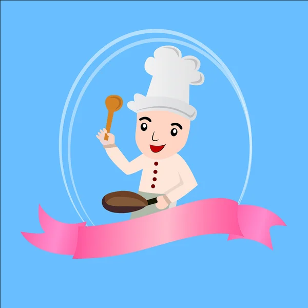 Rajzfilm chef vektor — Stock Vector