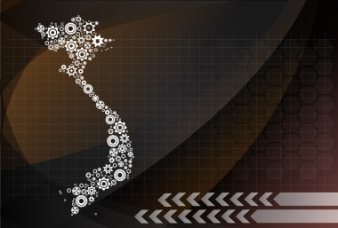 Yüksek Detaylı vektör harita - Vietnam