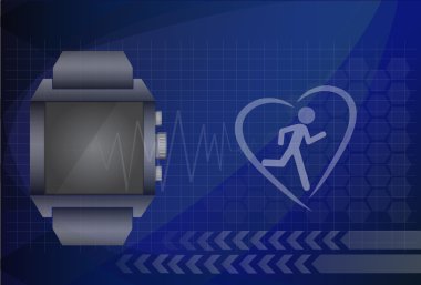 Fitness İzleyicisi'ni kullanma akıllı izle concept ile kalp m için