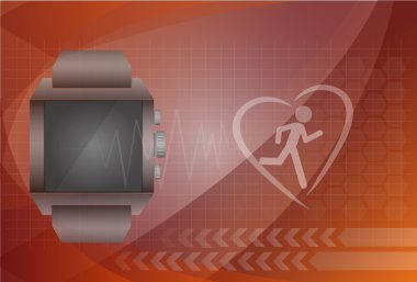 Fitness İzleyicisi'ni kullanma akıllı izle concept ile kalp m için