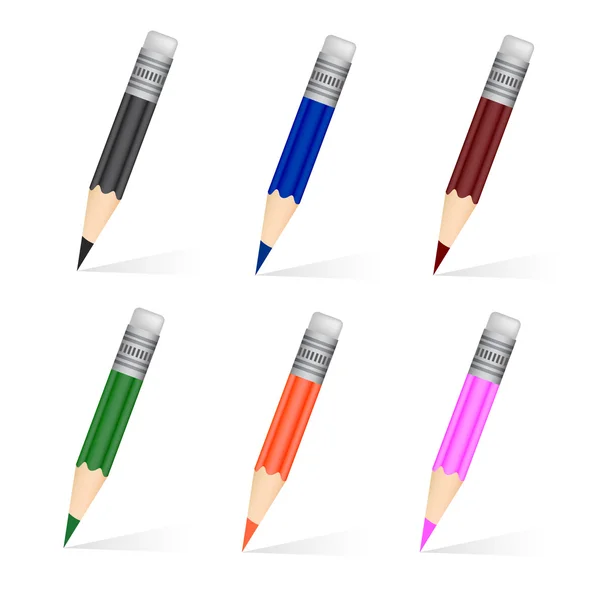 Crayons de couleur vectoriels — Image vectorielle