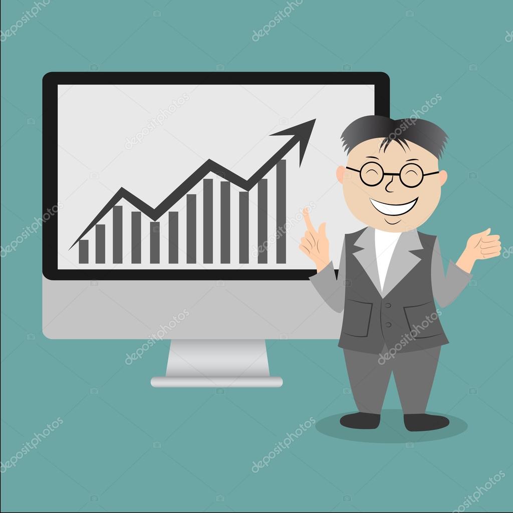 Businessman Presenting Business Growth Chart