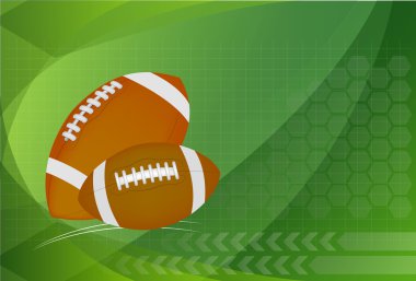 Amerikan futbol ve ragbi spor arka plan. Vektör Illustr