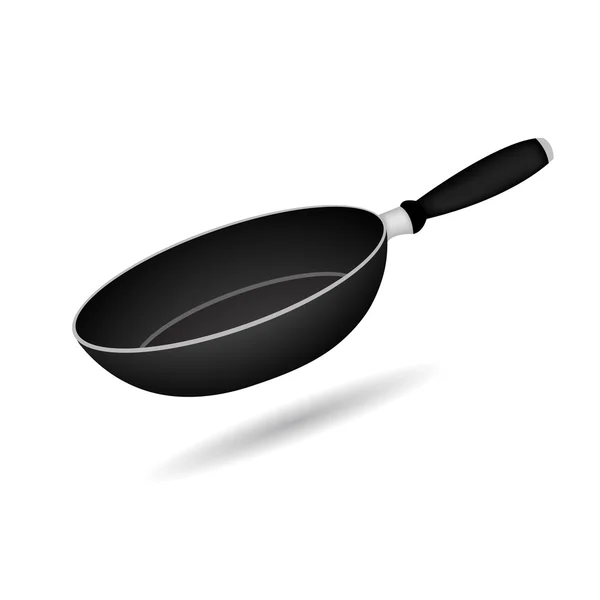 Frying pan vector illustration isolated on white background — Stock Vector