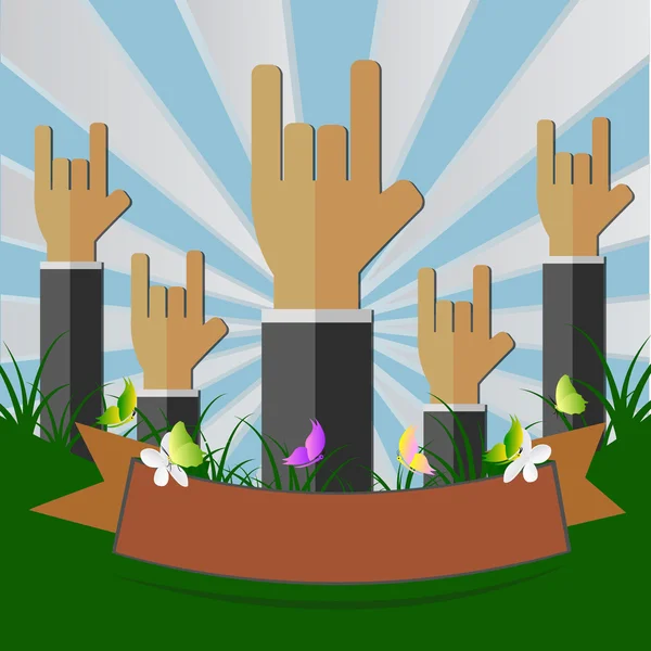 Liefde hand teken. Vectorillustratie — Stockvector