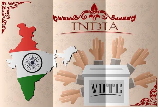 India urnas electorales para la recogida de votos — Archivo Imágenes Vectoriales