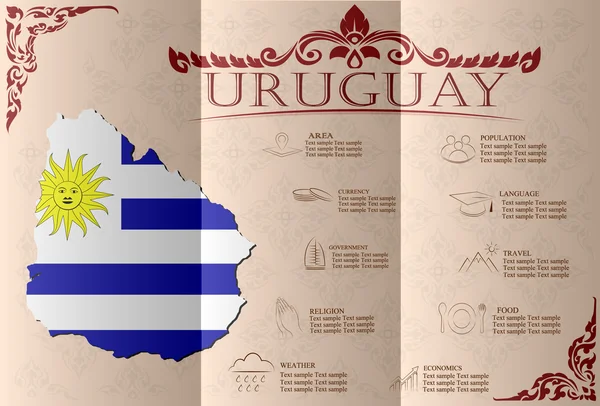 乌拉圭，信息图表、 统计数据、 景点。矢量怡乐思 — 图库矢量图片