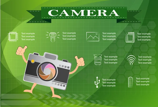 Camera en Video pictogrammen, illustratie EPS-10 — Stockvector