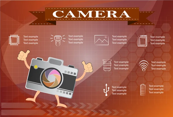 Camera en Video pictogrammen, illustratie EPS-10 — Stockvector