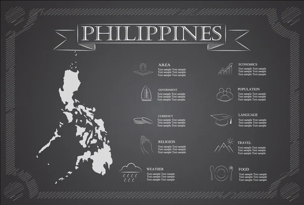 菲律宾信息图表、 统计数据、 景点. — 图库矢量图片