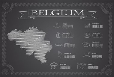 Belçika infographics, istatistiksel veri, manzaraları. 