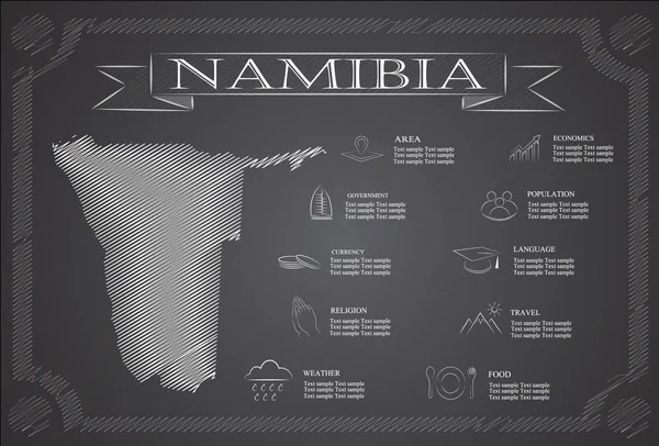 Namibia infográficos, dados estatísticos, vistas . —  Vetores de Stock