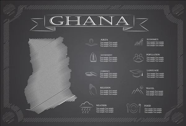 Ghana infografías, datos estadísticos, vistas . — Archivo Imágenes Vectoriales