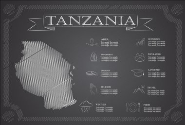 Tanzanya infographics, istatistiksel veri, manzaraları.
