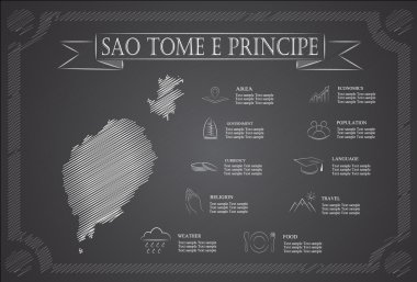 Sao Tome e Principe infographics, istatistiksel veri, manzaraları.