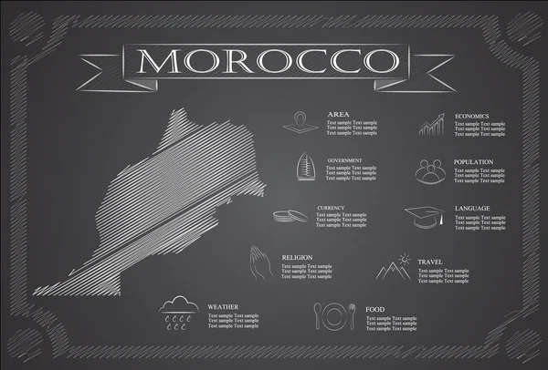 Maroc infographies, données statistiques, vues . — Image vectorielle