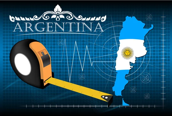 与统治者的阿根廷地图矢量. — 图库矢量图片