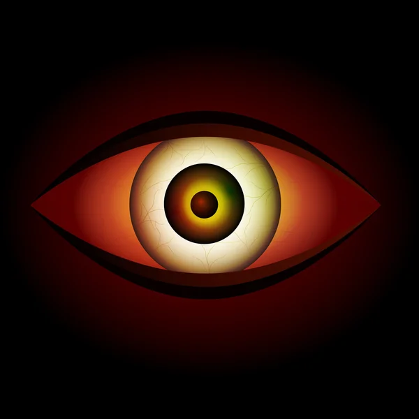 Diablo ojos en negro vector fondo ilustración — Vector de stock