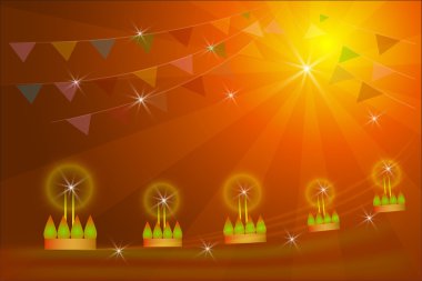 Kratong Tay kültür. Vektör çizim