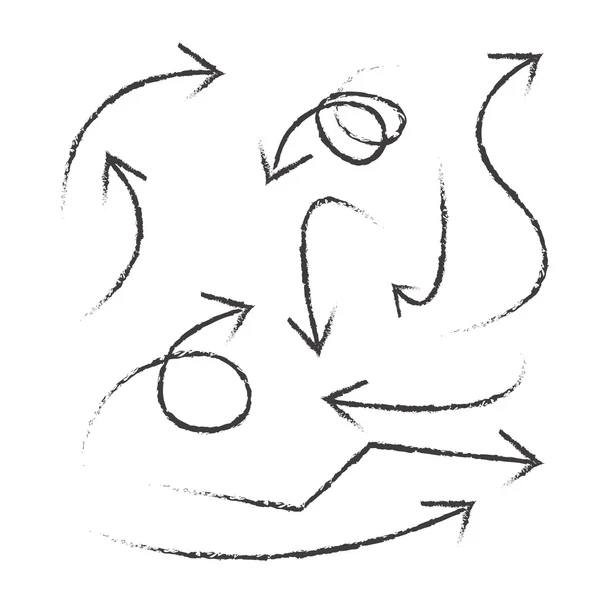 yumuşak eğimli ve okları, yumuşak el çizmek hatları,