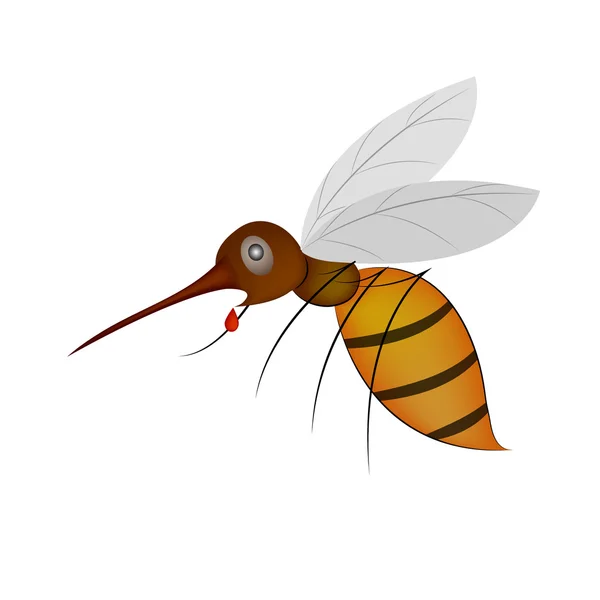 Mosquito cartoon . Vector illustration — Stock Vector