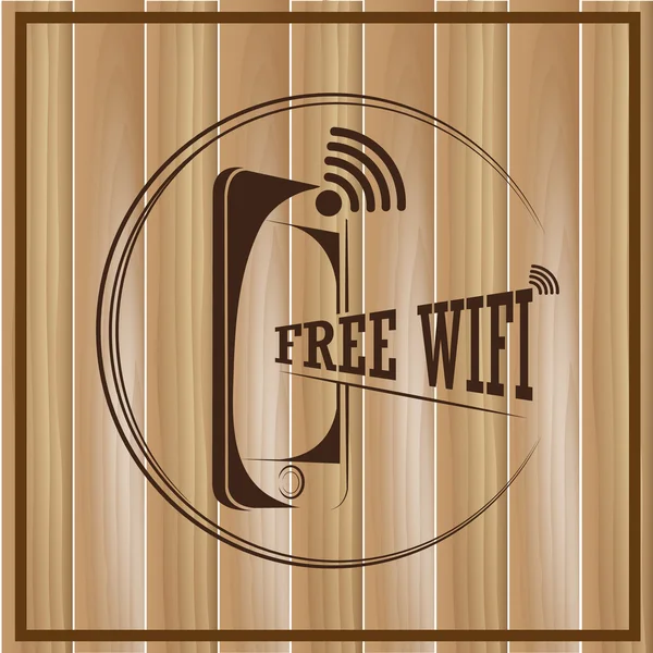 Vector wifi symbol, free wifi — Stock Vector