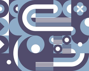 Geometrik arkaplan tasarımı. Soyut çizim kalıbı. Geometrik şekiller. Kompozisyon Grafik Baskı posteri. İş sunumu kapağı afişi. Vektör illüstrasyonu.  