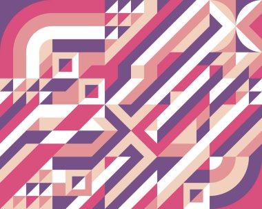 Geometrik arkaplan tasarımı. Soyut çizim kalıbı. Geometrik şekiller. Kompozisyon Grafik Baskı posteri. İş sunumu kapağı afişi. Kolaj fütüristik süsü. Vektör illüstrasyonu.  